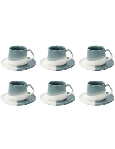 EASY LIFE SET 6 TAZZE CAFFÈ CON PIATTINO 130 ML...