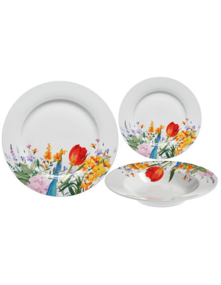 MOPITA SERVIZIO PIATTI 18 PEZZI - TULIPANO