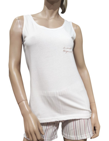 MANAM PIGIAMA DONNA SPALLA LARGA E PANTALONCINO