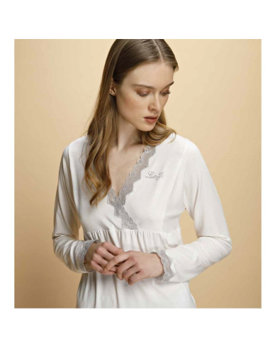 LIU JO CAMICIA NOTTE DONNA MANICA LUNGA SCOLLO...