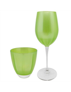 LE STELLE SERVIZIO CALICI VINO E BICCHIERI ACQUA 12 PEZZI...