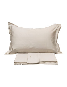 TRUSSARDI COMPLETO LENZUOLA 2 PIAZZE IN RASO - LOGO LINE 2