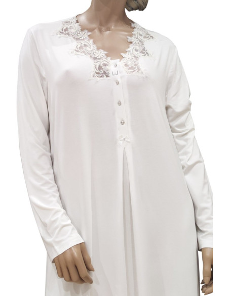 LIU JO CAMICIA DA NOTTE DONNA A SERAFINO MANICA LUNGA - JERSEY VIS