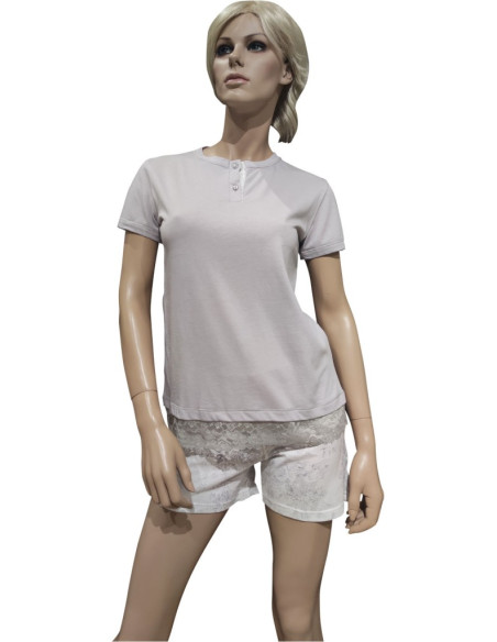 MANAM PIGIAMA DONNA SERAFINO, MEZZA MANICA E PANTALONCINO