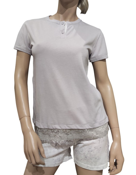 MANAM PIGIAMA DONNA SERAFINO, MEZZA MANICA E PANTALONCINO