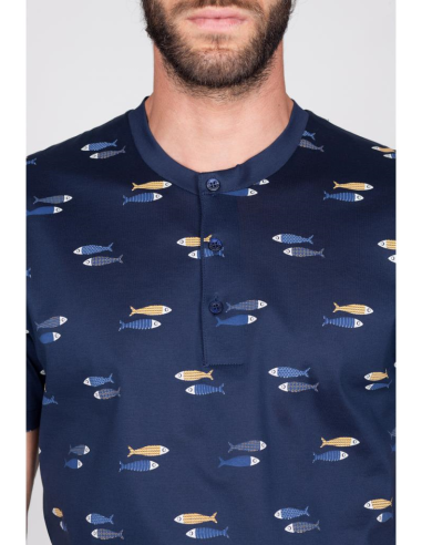 JULIPET PIGIAMA UOMO SERAFINO MEZZA MANICA E...