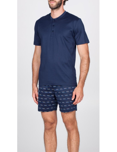 JULIPET PIGIAMA UOMO SERAFINO MEZZA MANCIA E...