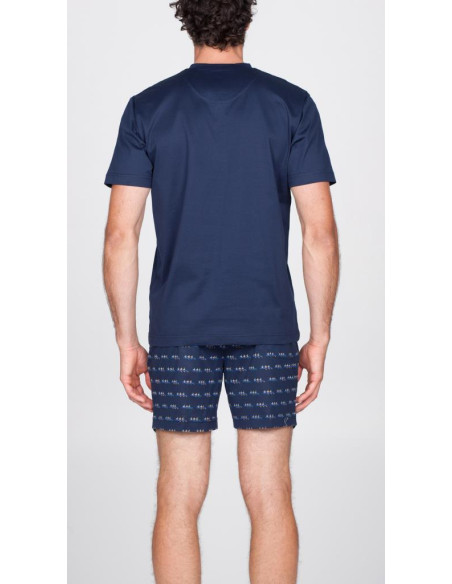 JULIPET PIGIAMA UOMO SERAFINO MEZZA MANCIA E PANTALONE CORTO - FASANO