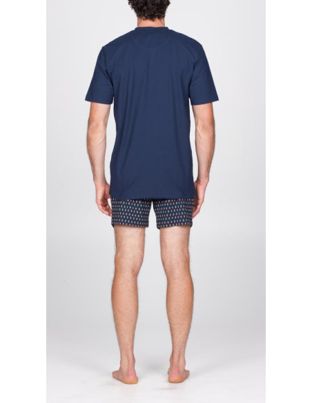 JULIPET PIGIAMA UOMO SERAFINO MEZZA MANICA E PANTALONE CORTO - FERMO