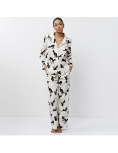 ARUELLE PIGIAMA APERTO DONNA MANICA LUNGA E PANTALONE...