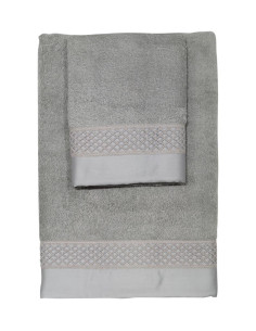 DEA COPPIA ASCIUGAMANI VISO E OSPITE IN SPUGNA CON BALZA... 2