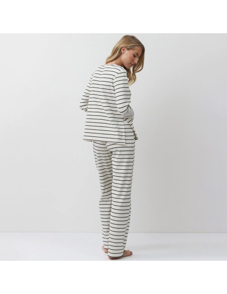 ARUELLE PIGIAMA DONNA GIROGOLA MANICA LUNGA E PANTALONE LUNGO IN COTONE- JUSTINE SET