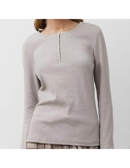 ARUELLE PIGIAMA DONNA SERAFINO MANICA LUNGA E PANTALONE LUNGO IN COTONE - MARTINA