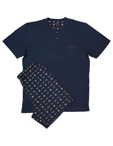 JULIPET PIGIAMA UOMO SERAFINO MEZZA MANICA E...