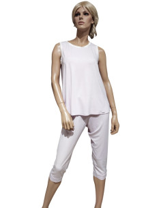 AMADINE PIGIAMA DONNA SPALLA LARGA E PANTALONE CORTO IN... 2