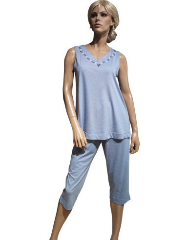 AMADINE PIGIAMA DONNA SPALLA LARGA E PANTALONE...