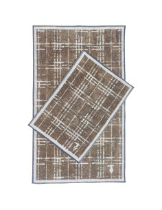 TRUSSARDI SET 2 ASCIUGAMANI IN SPUGNA DI COTONE - SCRATCH