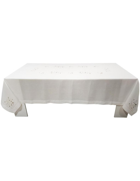 DEA TOVAGLIA 12 POSTI TAVOLA IN LINO CON TOVAGLIOLI - CARIOCA