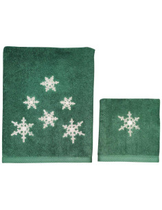 DEA SET 2 ASCIUGAMANI NATALIZI IN SPUGNA DI COTONE -...