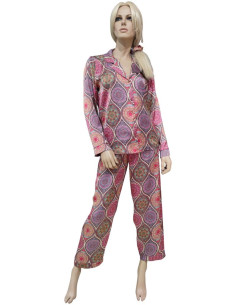 FILO D'ANGELO PIGIAMA DONNA APERTO MANICA LUNGA E...