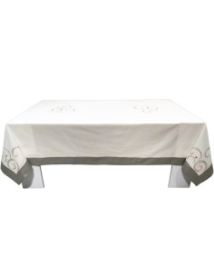 DEA TOVAGLIA 12 POSTI TAVOLA IN PANAMA CON TOVAGLIOLI -...