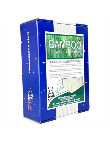 PILLOVE COPRIMATERASSO MATRIMONIALE A CAPPUCCIO - BAMBOO