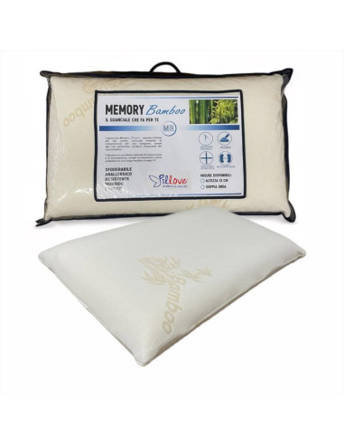 PILLOVE GUANCIALE IN MEMORY 50 X 80 CM - BAMBOO