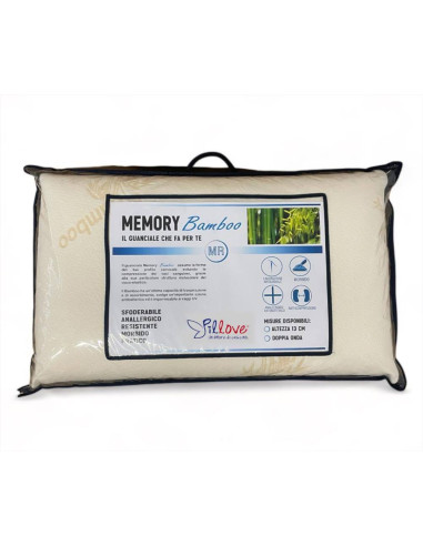 PILLOVE GUANCIALE IN MEMORY 50 X 80 CM - BAMBOO