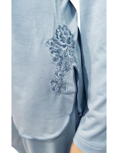 ANNETTE PIGIAMA DONNA A SERAFINO MANICA LUNGA E...