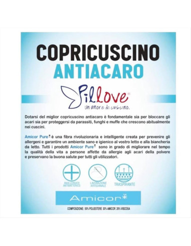 PILLOVE COPRIGUANCIALE ANTIACARO 50 X 80 CM -...