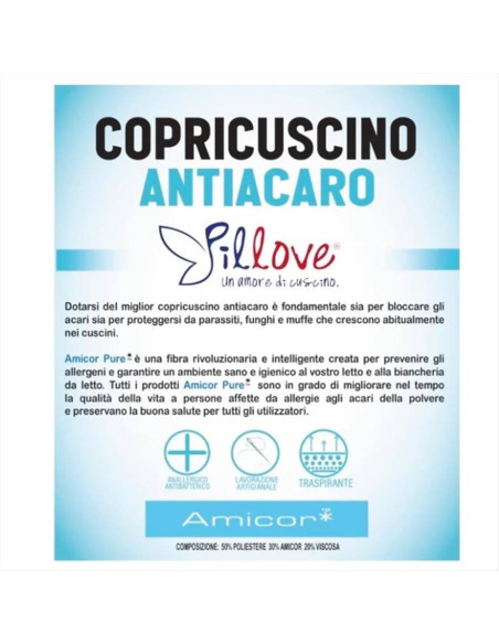 PILLOVE COPRIGUANCIALE ANTIACARO 50 X 80 CM - AMICOR
