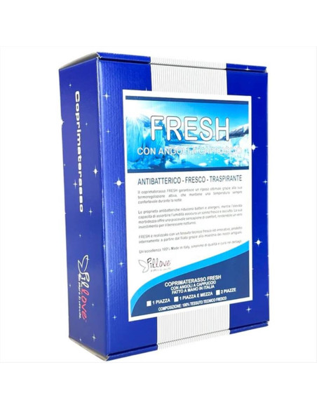 PILLOVE COPRIMATERASSO MATRIMONIALE A CAPPUCCIO TESSUTO FRESH - FRESH