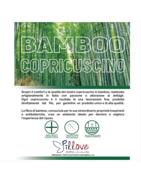 PILLOVE COPRIGUANCIALE IN BAMBOO 50 X 80 CM - BAMBOO