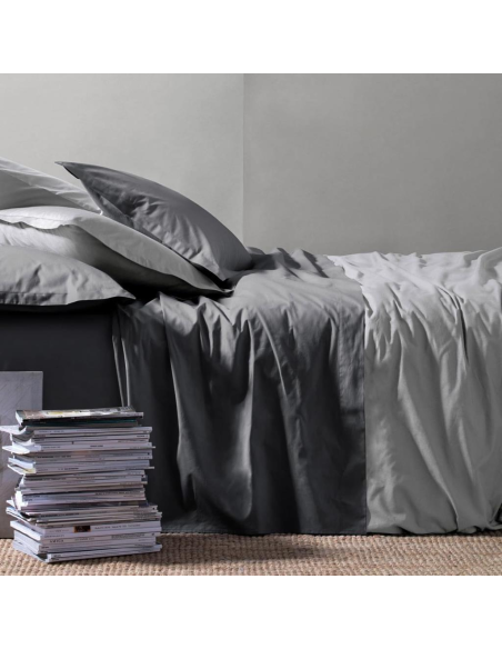 RIVIERA COMPLETO LENZUOLA 1 PIAZZA E MEZZA TINTA UNITA IN COTONE - PAINT