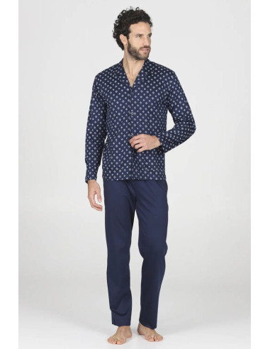 JULIPET PIGIAMA UOMO APERTO MANICA LUNGA E...
