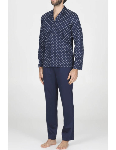 JULIPET PIGIAMA UOMO APERTO MANICA LUNGA E...