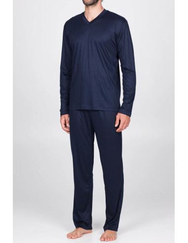 JULIPET PIGIAMA UOMO SCOLLO A V MANICA LUNGA E...