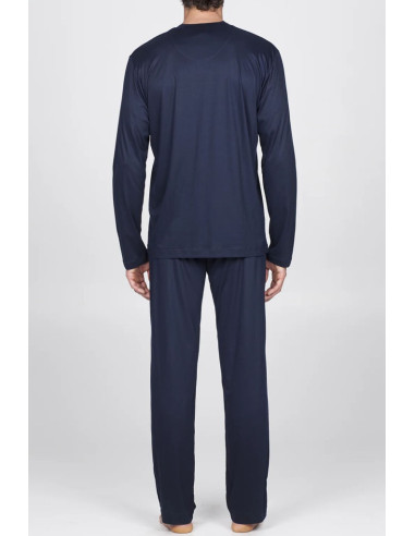 JULIPET PIGIAMA UOMO SCOLLO A V MANICA LUNGA E...