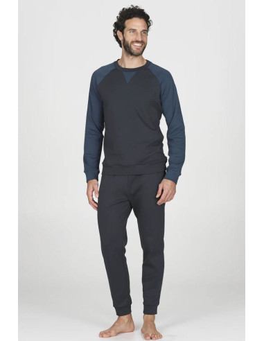 JULIPET PIGIAMA UOMO GIROCOLLO MANICA LUNGA E...