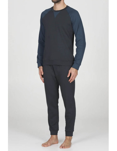 JULIPET PIGIAMA UOMO GIROCOLLO MANICA LUNGA E...