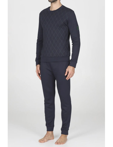 JULIPET PIGIAMA UOMO GIROCOLLO MANICA LUNGA E...