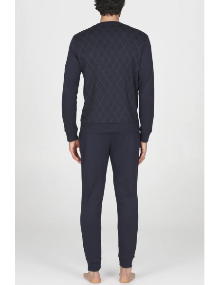 JULIPET PIGIAMA UOMO GIROCOLLO MANICA LUNGA E PANTALONE LUNGO COTONE MODAL - NAXOS