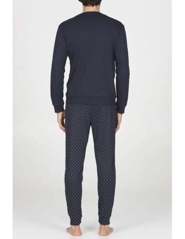 JULIPET PIGIAMA UOMO GIROCOLLO MANICA LUNGA E...