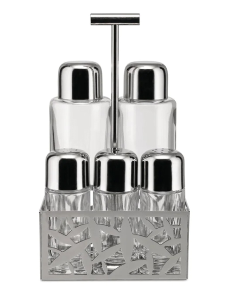 ALESSI SERVIZIO MENAGE OLIO, ACETO, SALE & PEPE E SPEZIE - CACTUS!