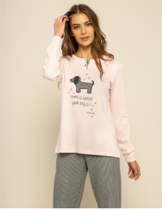 NOIDINOTTE PIGIAMA DONNA SERAFINO MANICA LUNGA E...