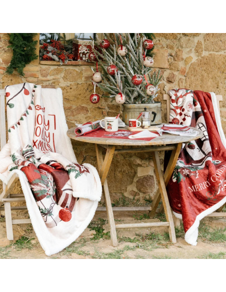 NUVOLE DI STOFFA PLAID NATALIZIO 130X160 CM - CHRISTMAS CAROL