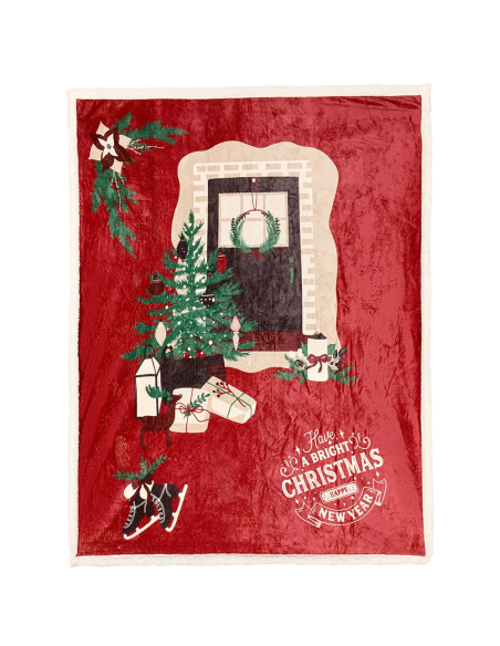 NUVOLE DI STOFFA PLAID NATALIZIO 130X160 CM - CHRISTMAS CAROL