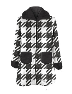 DAUNEX VESTAGLIA DONNA DA CAMERA IN PILE A ZIP - PIED DE...