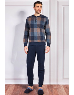 QBO PIGIAMA UOMO SERAFINO MANICA LUNGA E PANTALONE LUNGO...