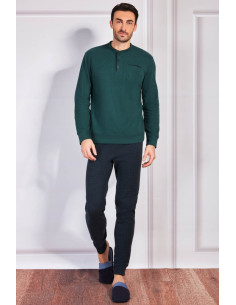 QBO PIGIAMA UOMO SERAFINO MANICA LUNGA E PANTALONE LUNGO...